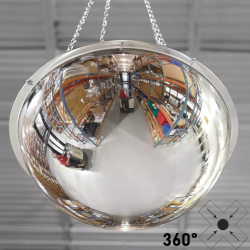 Panoramische spiegel 360° (1/2 bolspiegel) in acryl in verschillende  afmetingen - Alkobel