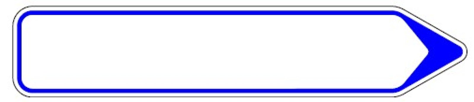 Sign arrow shaped T2000 F33b 1300 x 200 mm
