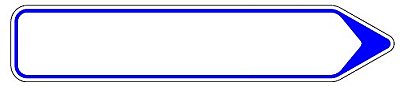 Sign arrow shaped T2000 F33b 1300 x 200 mm