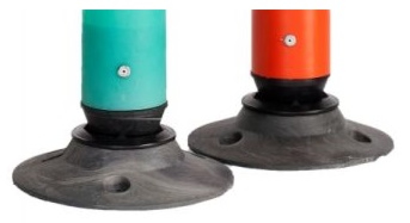 Part : Black base for flexible spring post Ø 270 mm - H : 60 mm with 3 fixation holes