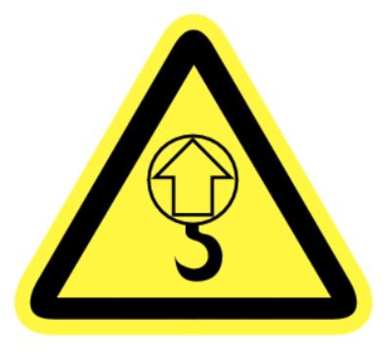 Lifting point pictogram - vinyl 90 mm
