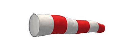 Wind sleeve 300 x 1200 mm red/white