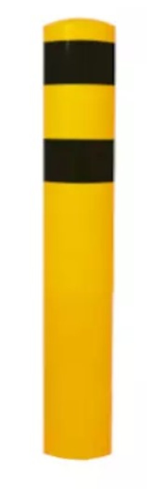 Poteau butoir à bétonner - jaune/noir - Ø152 x H 1300 mm - Avec housse amovible