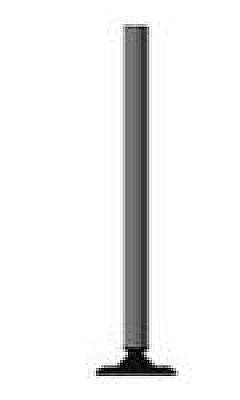 Kickback paal Ø 60 mm - H: 1470 mm - GRIJS (zonder voetplaat/bevestigingen) - (MOQ 10)