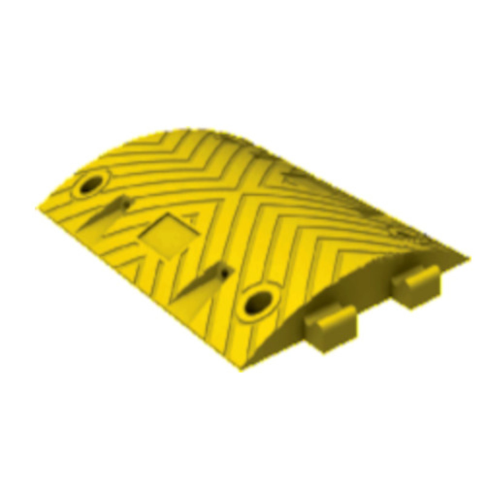 Vulcanized speed bump 70mm 500 x 400mm - yellow