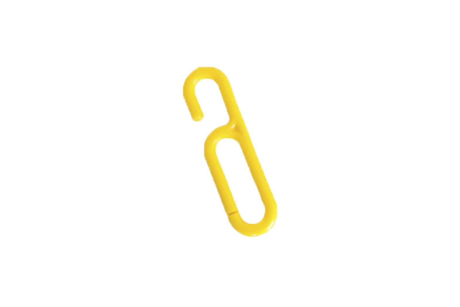 Connector hook 6-shaped yellow - 6 mm (per bag of 25 pieces)