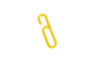 Connector hook 6-shaped yellow - 6 mm (per bag of 25 pieces)