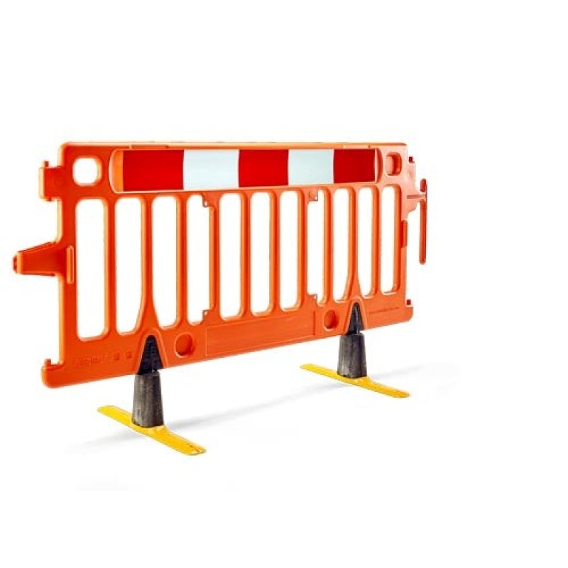 HDPE nadar orange with HI-VIS anti-stumbling feet - L 2000 mm
