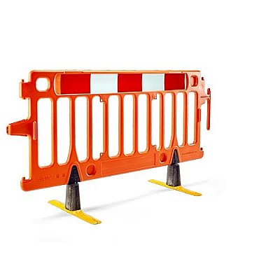 HDPE nadar orange with HI-VIS anti-stumbling feet - L 2000 mm