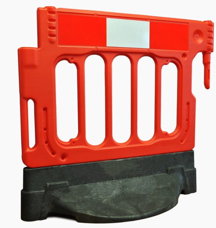 Veiligheidshek kunststof HDPE 1140 x 1000 mm - oranje