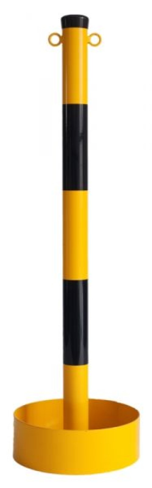 Chain post metal yellow/black to be filled with sand H1000 mm 7kg