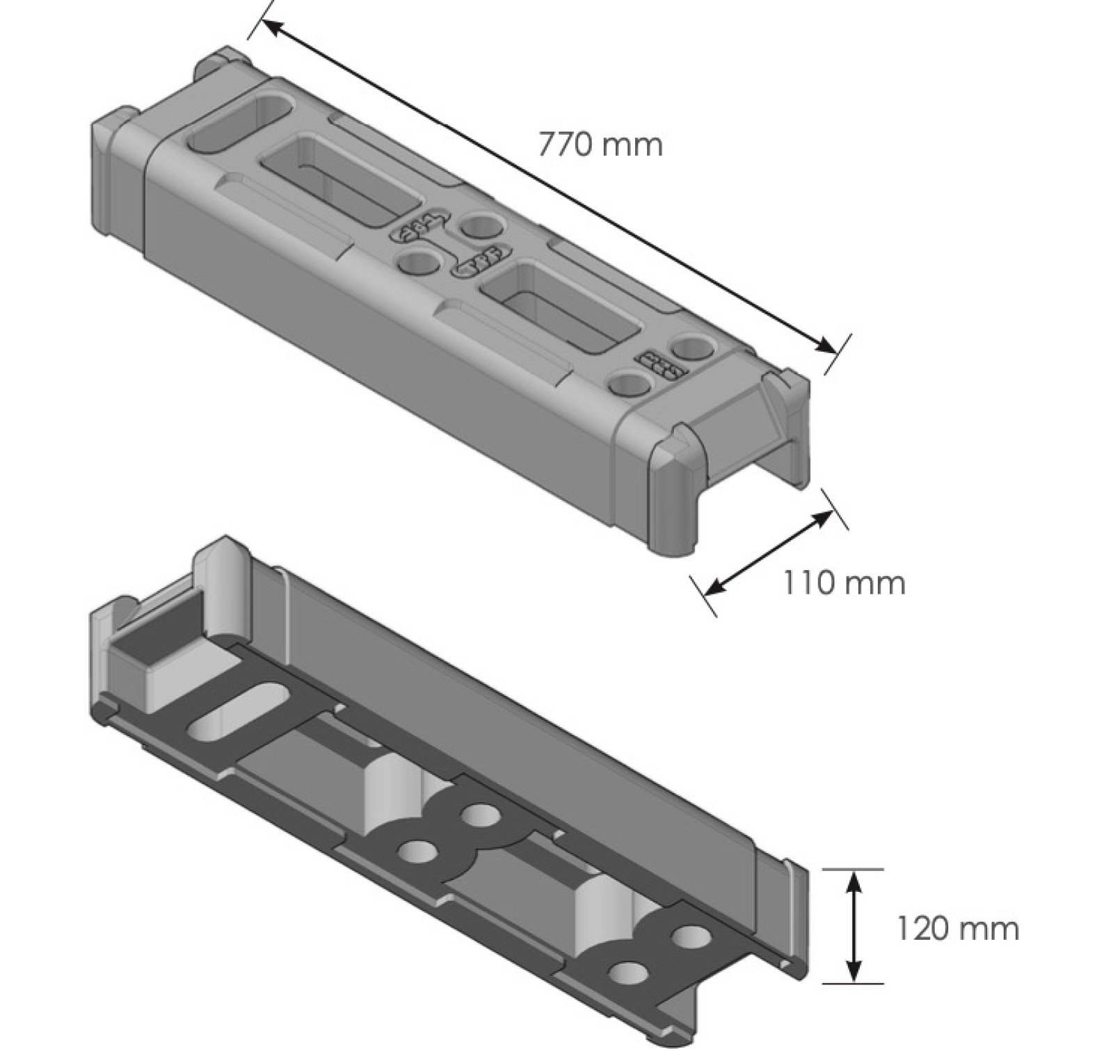 Recycled base Ø120 mm x Ø38,1 mm 14KG