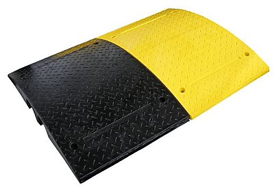 Protecteur de câble jaune - 790 x 500 x 100 mm - avec 2 canaux 90 x 80 mm
