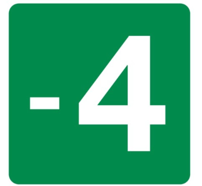 Pictogram -4  - PP - 100 x 100 mm