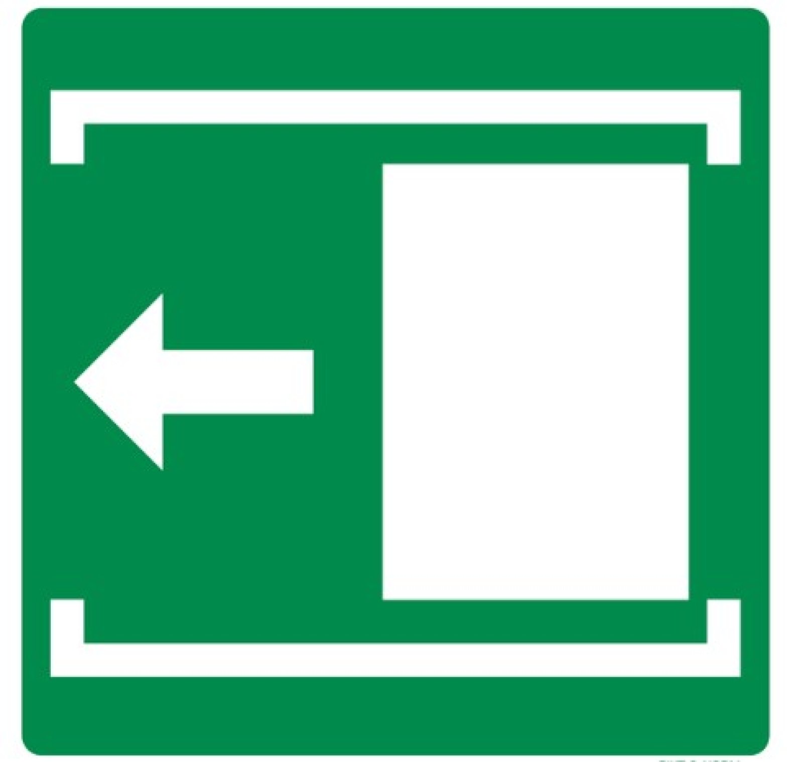 Pictogram schuifdeur - PP - 200 x 200 mm