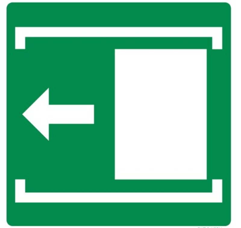 Pictogram sliding door - PP - 200 x 200 mm
