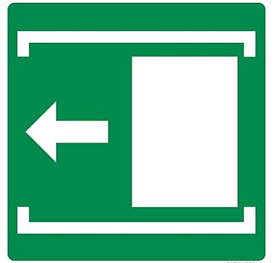 Pictogram schuifdeur - PP - 200 x 200 mm