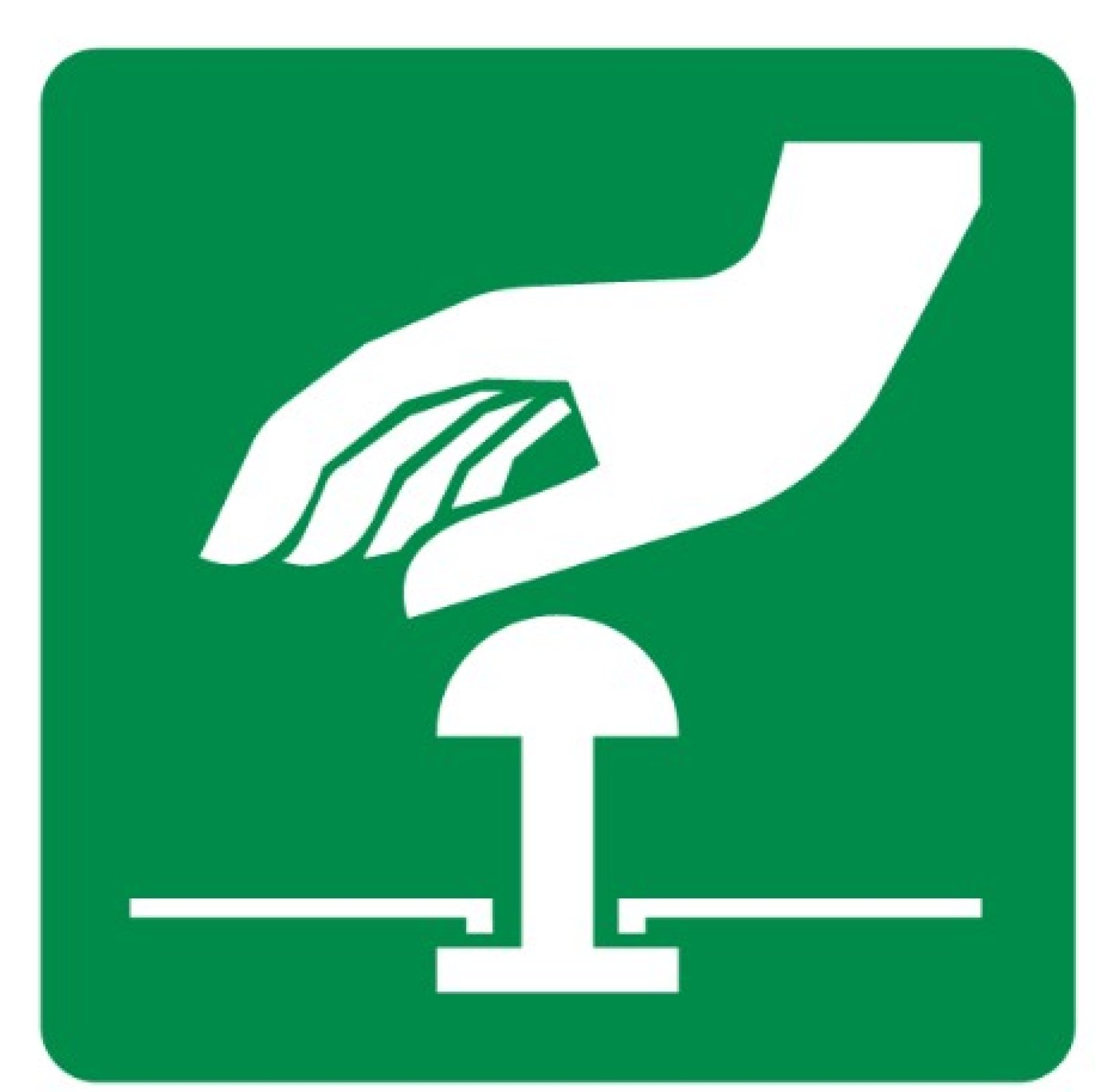 Pictogram: Noodstop - Vinyl 100 x 100 mm