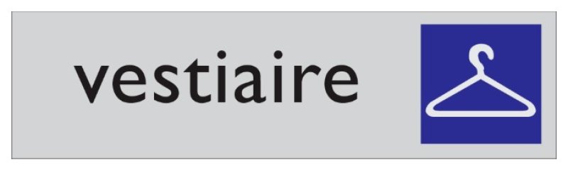 Pictogram: vestiare 165 x 45 mm