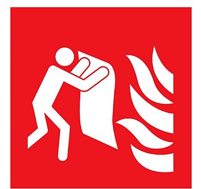 Pictogram: blusdeken - vinyl - 100mm