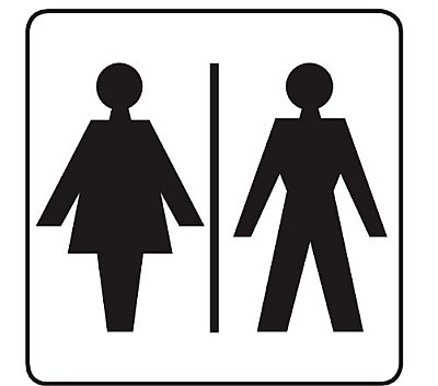 Pictrogram: WC mann/woman - vinyl - 150mm