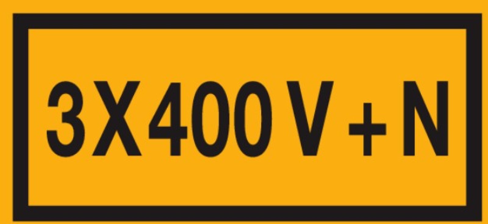 Pictogram 3 X 400 V + N - VIN - 100x50mm