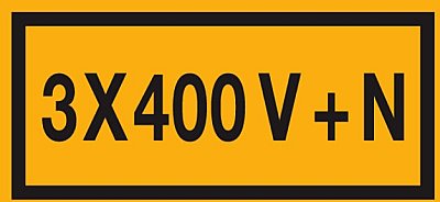 Pictogram 3 X 400 V + N - VIN - 100x50mm