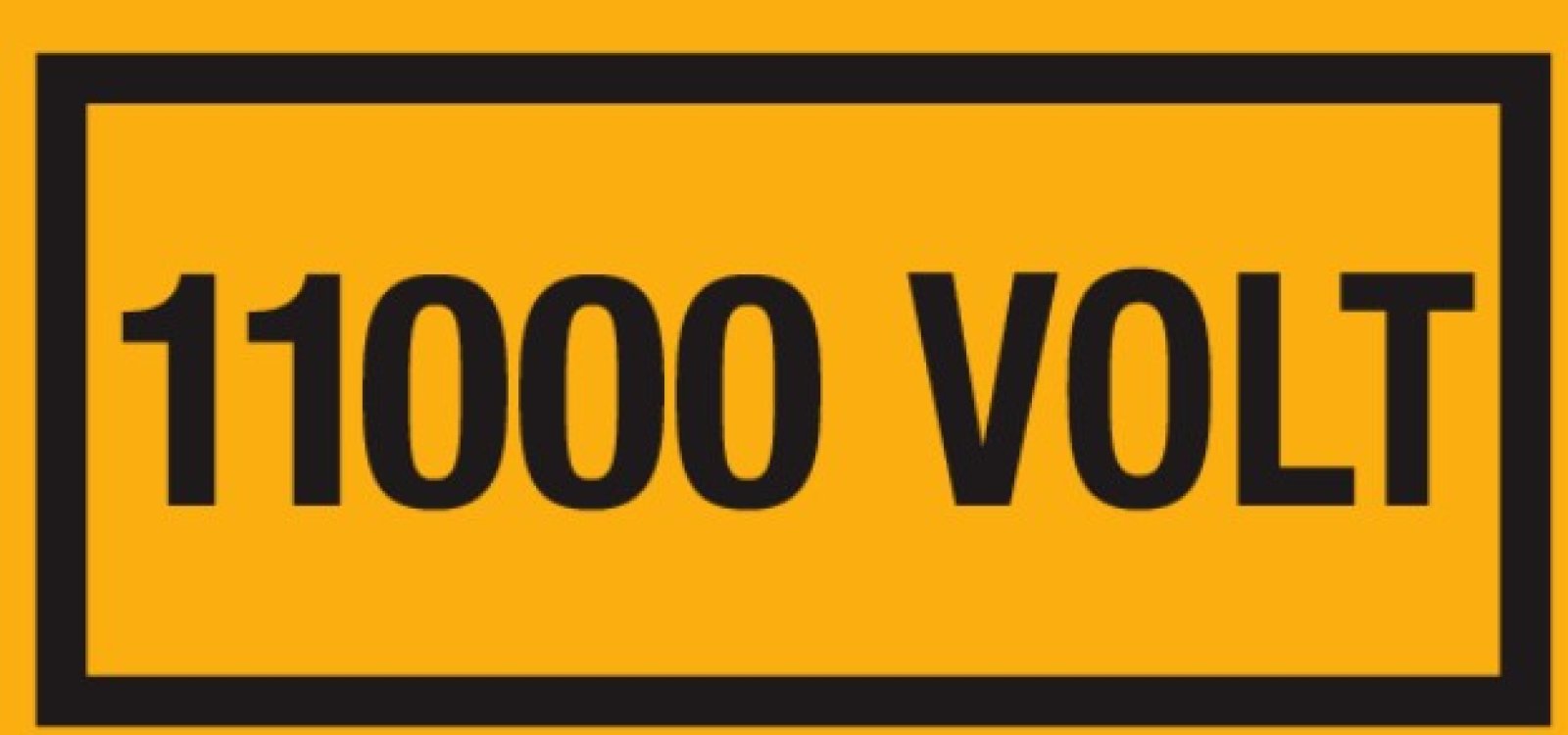 Pictogram 11000 Volt - VIN - 100x50mm