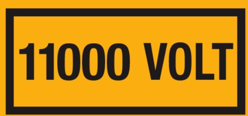 Pictogram 11000 Volt - VIN - 100x50mm