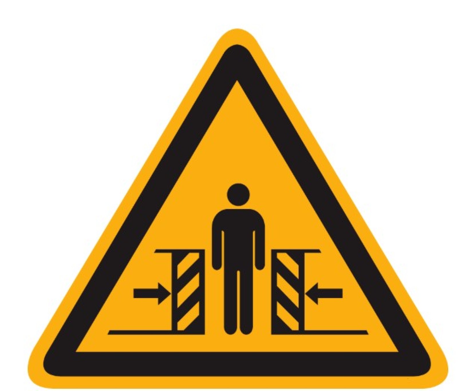Pictogram: Pletgevaar + man - VIN - 150 mm