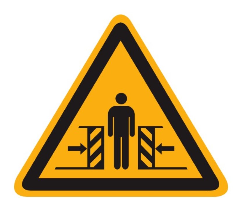 Pictogram: Pletgevaar + man - VIN - 150 mm
